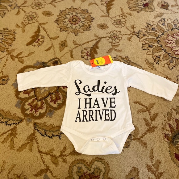 Other - 🌸 Baby Boy Shirt Ladies I Have Arrived Size 6-12